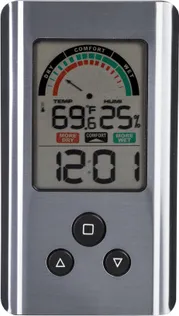 SISETERMOMEETER DIGITAALNE HÜGROMEETRI JA KELLAGA ALUMIINIUM