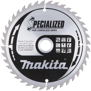 SAEKETAS MAKITA 165X20X1,6MM 40T 18°