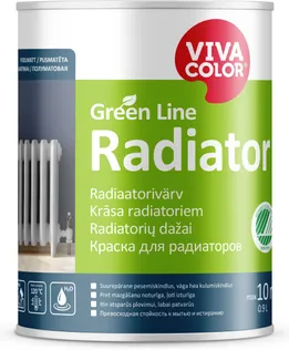 RADIAATORIVÄRV VIVACOLOR GREEN LINE RADIATOR 0,9L VALGE POOLMATT