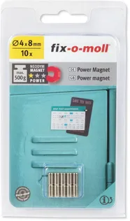 MAGNET SILINDRID D4X8MM, MAX 0,5KG, 10TK