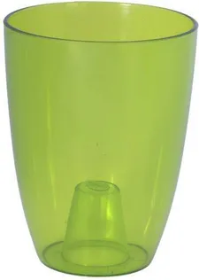 ORHIDEEPOTT ÜMAR D. 13CM H. 16,5CM, LÄBIPAISTEV ROHELINE