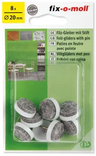 MÖÖBLIKAITSE NAELAGA VALGE 8TK 20MM Ø