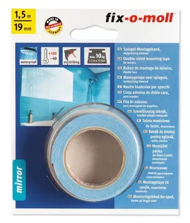 KAHEPOOLNE TEIP PEEGLITELE FIX-O-MOLL 19MMX1,5M VALGE