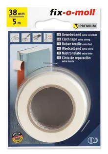 TEKSTIILTEIP FIX-O-MOLL 38MMX5M VALGE