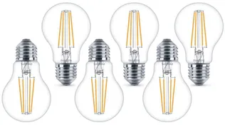 LED LAMP 7 -60W E27 A60 806LM 2700K KLAAR FIL 6TK PAKIS