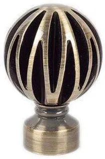 KARDINAPUU OTSIK MATERA Ø19MM ANTIIK KULDNE 2TK