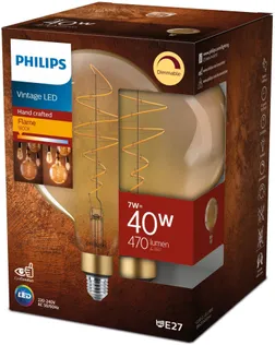 LED LAMP PHILIPS 7 - 40W G200 E27 1800K GOLD HÄMARDATAV