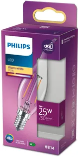 LED LAMP PHILIPS CLASSIC FILAMENT 2W E14 BA35 250LM