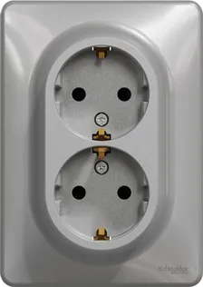 PISTIKUPESA 2-NE M-GA SCHNEIDER-ELECTRIC SEDNA DESIGN ALU