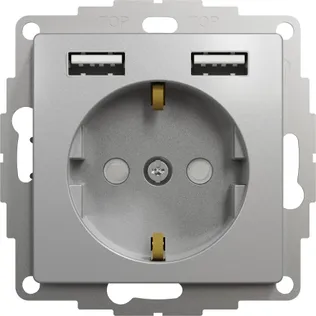 PISTIKUPESA M-GA 2XUSB SCHNEIDER-ELECTRIC SEDNA DESIGN ALU