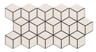 PÕRANDA-JA SEINAPLAAT REALONDA RHOMBUS SNOW MATT 26,5X51CM 0,95M² PAKIS