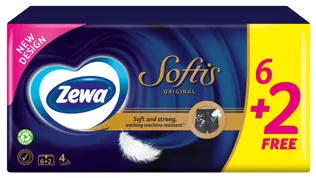 TASKURÄTIK ZEWA SOFTIS REGULAR 6+2X9 4-KIHILINE