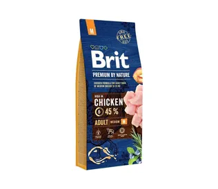 KUIVTOIT BRIT PREMIUM BY NATURE KOERTELE ADULT M 15KG