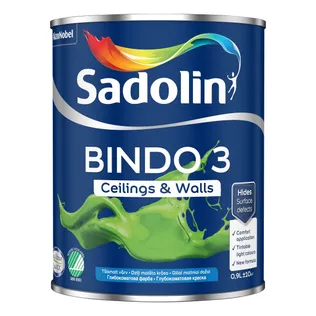 LAE- JA SEINAVÄRV SADOLIN OS BINDO 3 BW VALGE 0,9L TÄISMATT