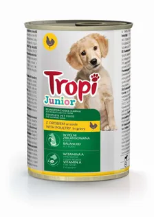 KOERAKONSERV TROPI JUNIOR LINNULIHAGA KASTMES 415G