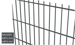 AIA KEEVISPANEEL 2D 50X200/8/6/8MM 1,03X2,5M RAL7016