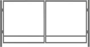 AUTOVÄRAVA RAAM 1650X4000MM HALL RAL7016 ZN