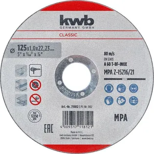 LÕIKEKETAS KWB, ÕHUKE 125 × 1,0