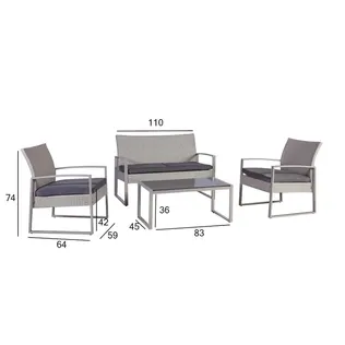 AIAMÖÖBLIKOMPLEKT VICTORIA LAUD, PINK, 2 TOOLI