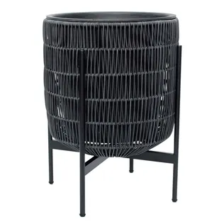 LILLEPOTT WICKER ALUSEGA 38X38XH49CM MUST