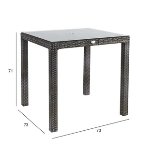 LAUD WICKER 73X73XH71CM TUMEPRUUN