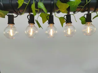 VALGUSKETT LATERNAGA 10LED PLAST 1,8M PÄIKESEPANEELIGA