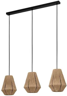 RIPPVALGUSTI EGLO ALDERNEY E27 3X40W MUST METALLIK/NATURAAL.