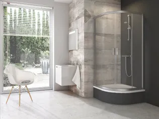 DUŠINURK RAVAK BLIX BLCP4-90, 90X175CM SATIIN, LÄBIPAISTEV