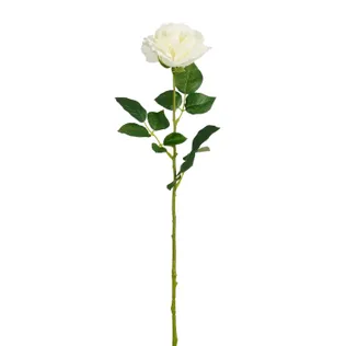 KUNSTLILL MICA DECORATIONS ROOS 68CM VALGE