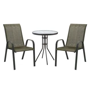 AIAMÖÖBLIKOMPLEKT DUBLIN LAUD JA 2 TOOLI, KULDPRUUN