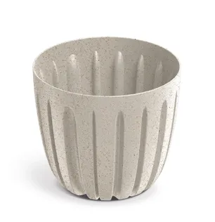 LILLEPOTT PROSPERPLAST WARIO ECO WOOD Ø13,8CM VALGE