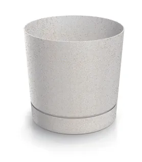 LILLEPOTT PROSPERPLAST TUBO ECO WOOD Ø23,9CM VALGE