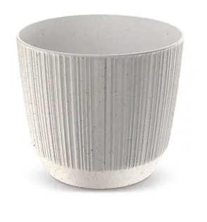 LILLEPOTT PROSPERPLAST RYFO ECO WOOD Ø12,6CM VALGE