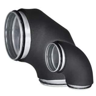 PÕLV EUROPLAST EELISOLEERITUD METALLIST 90°- Ø100MM