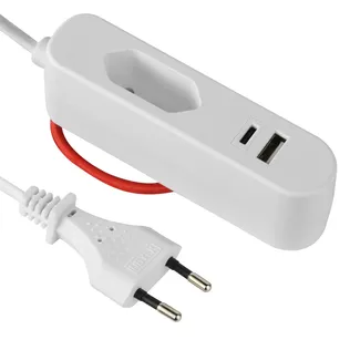 REISIADAPTER ELECTRALINE 1P+1USB-A+1USB-C17W