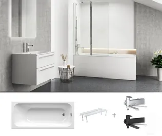 VANN RAVAK CHROME 160X70CM SETV4 SEGISTIGA, MUST