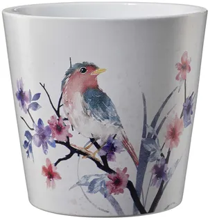 ÜMBRISPOTT SK DALLAS AQUARELLE Ø14CM, KIRJU