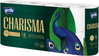 TUALETTPABER GRITE CHARISMA 4-KIHILINE 8 RULLI