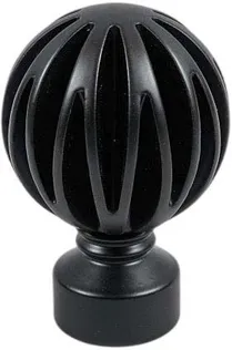 KARDINAPUU OTSIK DEKORIKA MATERA Ø19MM MUST 2TK PAKIS