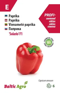 PAPRIKA BALTIC AGRO "SOLARIO" F1, 6 SEEMET