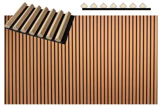 AKUSTILINE SEINAPANEEL DARNA 19X300X2600MM VALGE TAMM 0,82M² PAKIS