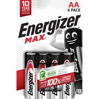 PATAREI ENERGIZER MAX ALKALINE AA 4TK PAKIS