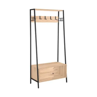 ESIKURIIUL HANNES 84X40XH180CM, RUSTIK MELAMIIN