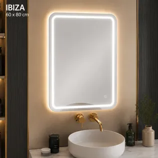 PEEGEL ALBUS IBIZA LED VALGUSTUS 60X80CM UDUEEMALDUS
