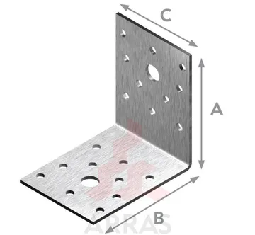 NAELUTUSNURK ARRAS 105X105X90X2,5 ZN
