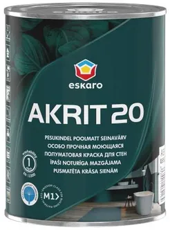 SEINAVÄRV ESKARO AKRIT 20 0,95L VALGE POOLMATT
