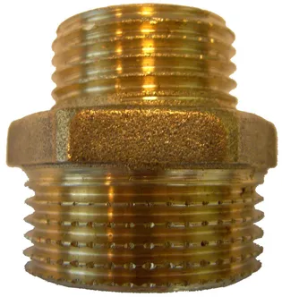 AHENEV KAKSIKNIPPEL MESSING 3/8" X 1/2"VK