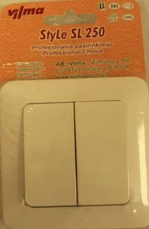 SÜVISTATAV 2-NE LÜLITI VILMA SL-250 VALGE