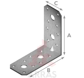 NAELUTUSNURK ARRAS 90X90X40X2,5 JÄIGASTATUD