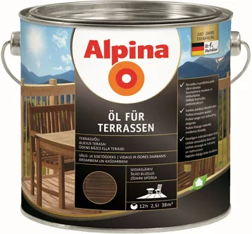 TERRASSIÕLI ALPINA ÖL FÜR TERRASSEN 2,5L TUMEPRUUN